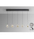 Zaria Bar Pendant Ceiling Light Black Gold Clear LED 3000K Dimmable-2