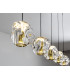 Zaria Bar Pendant Ceiling Light Black Gold Clear LED 3000K Dimmable-3
