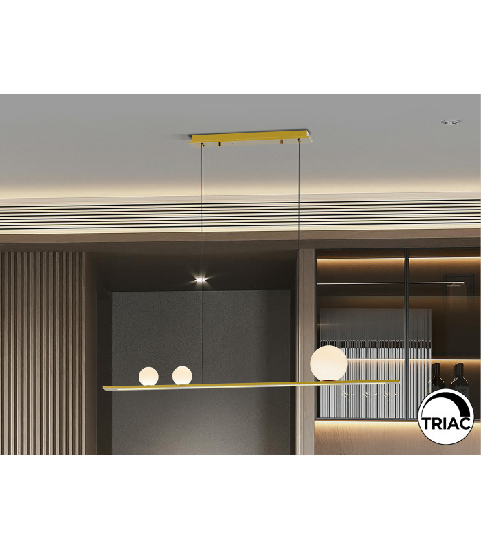 Mila Bar Pendant Ceiling Light Gold LED 3000K-1