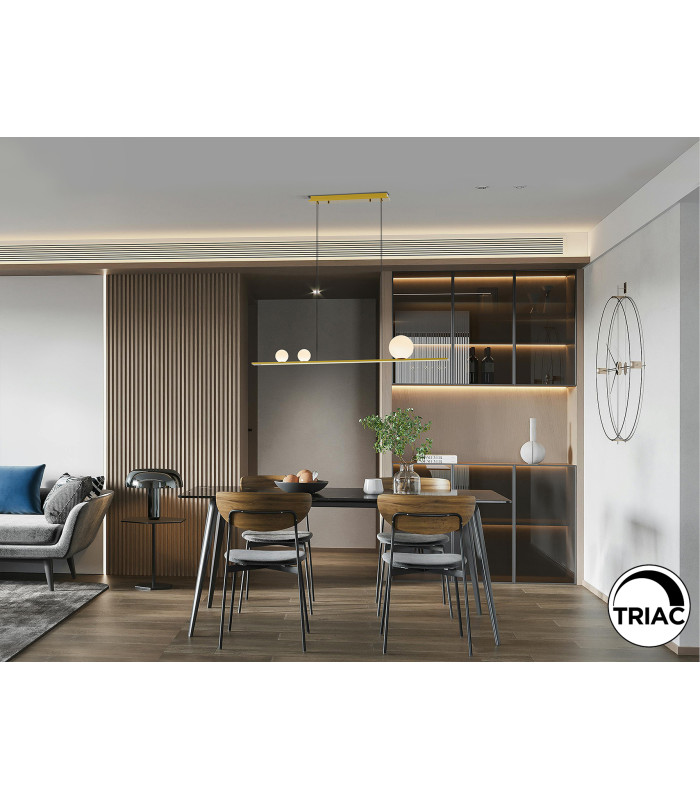 Mila Bar Pendant Ceiling Light Gold LED 3000K-2