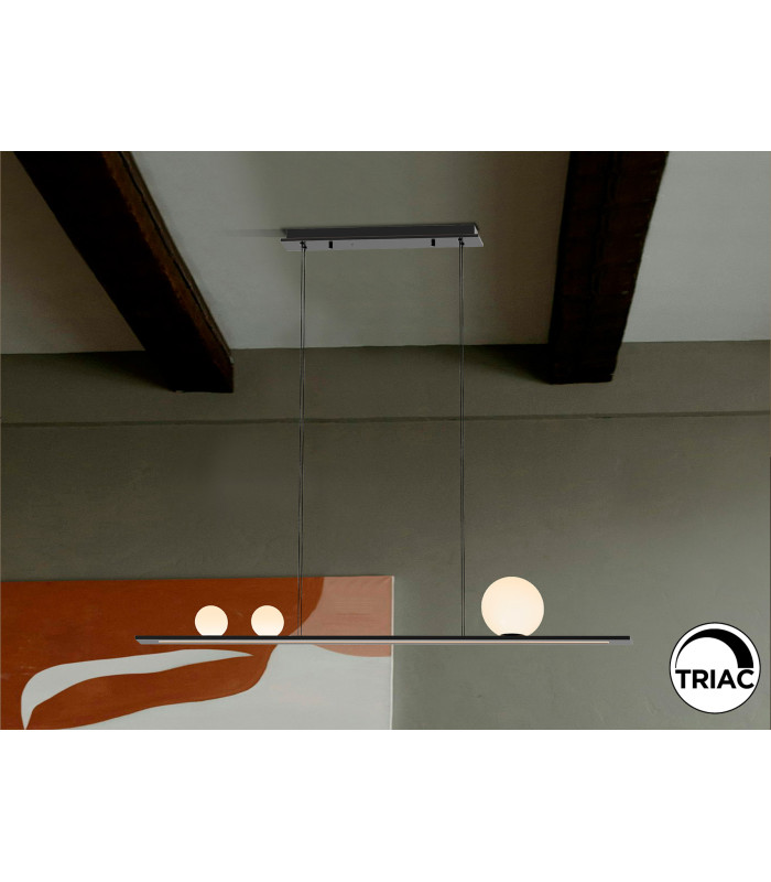 Mila Bar Pendant Ceiling Light Black LED 3000K-1