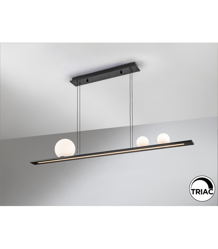 Mila Bar Pendant Ceiling Light Black LED 3000K-3