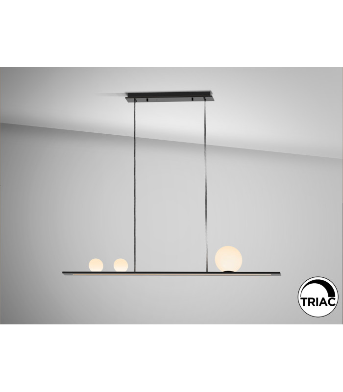 Mila Bar Pendant Ceiling Light Black LED 3000K-4