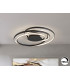 Danza Integrated LED Semi Flush Ceiling Light Black 3000K-1