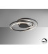 Danza Integrated LED Semi Flush Ceiling Light Black 3000K-3