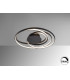 Danza Integrated LED Semi Flush Ceiling Light Black 3000K-4