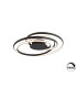 Danza Integrated LED Semi Flush Ceiling Light Black 3000K-5