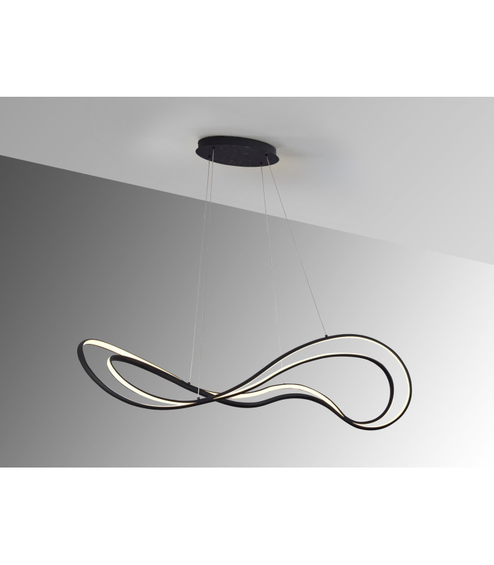 Danza Bar Pendant Ceiling Light Black LED 3000K-5