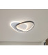 Romo Integrated LED Semi Flush Ceiling Light White Black 3000K-1