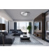 Romo Integrated LED Semi Flush Ceiling Light White Black 3000K-4