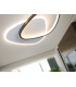 Romo Integrated LED Semi Flush Ceiling Light White Black 3000K-5