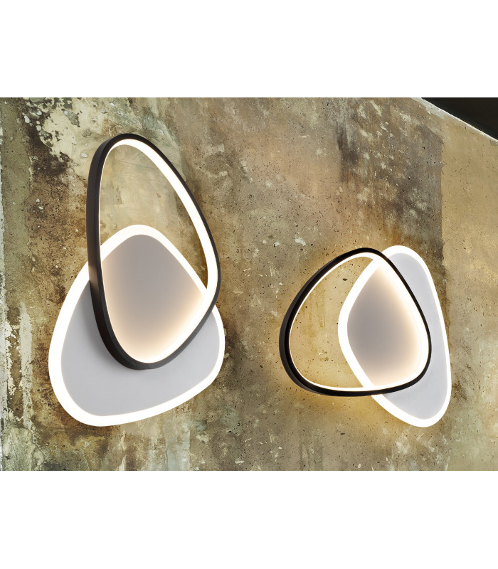 Romo Integrated LED Semi Flush Ceiling Light White Black 3000K-9