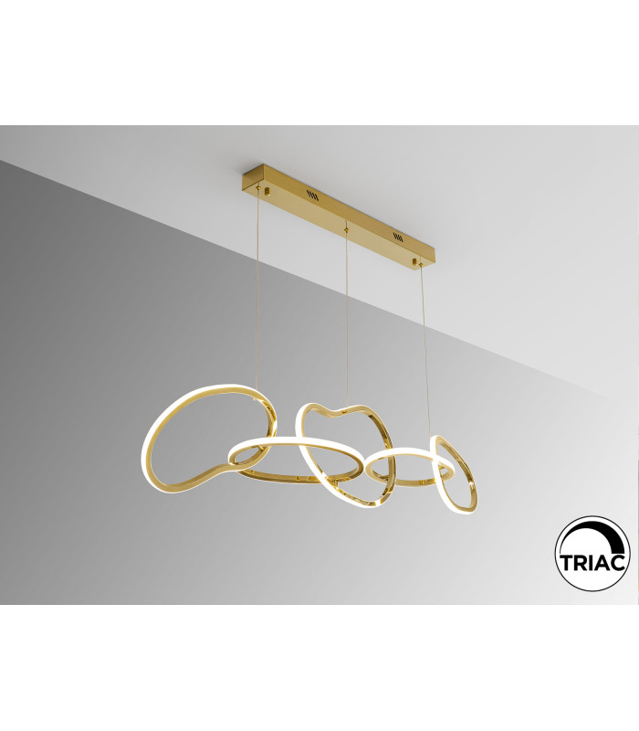 Nexo Pendant Ceiling 5 Light Gold LED 3000K-3