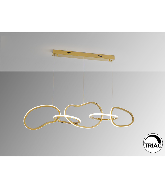Nexo Pendant Ceiling 5 Light Gold LED 3000K-4
