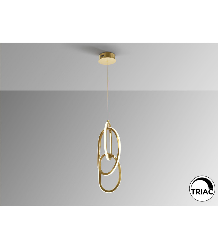 Nexo Pendant Ceiling 3 Light Gold LED 3000K-4