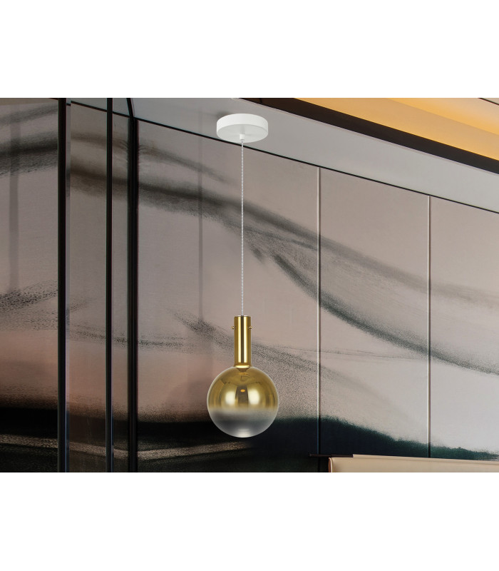Matices Slim Pendant Ceiling Light White Gold LED 3000K-1