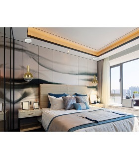 Matices Slim Pendant Ceiling Light White Gold LED 3000K-2
