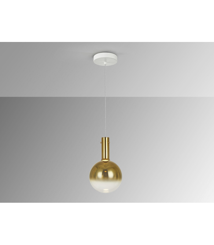 Matices Slim Pendant Ceiling Light White Gold LED 3000K-3