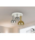 Matices Shade Cluster Ceiling 3 Light White Smoke Gold LED 3000K-1