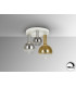 Matices Shade Cluster Ceiling 3 Light White Smoke Gold LED 3000K-3