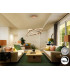 Orbitas Twin Ring Pendant Ceiling Light Gold LED 3000K-3