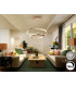 Orbitas Twin Ring Pendant Ceiling Light Gold LED 3000K-4