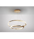 Orbitas Twin Ring Pendant Ceiling Light Gold LED 3000K-7