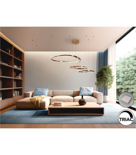 Orbitas Triple Ring Pendant Ceiling Light Gold LED 3000K-2