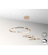 Orbitas Triple Ring Pendant Ceiling Light Gold LED 3000K-3