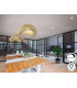 Sabah Wire Frame Pendant Ceiling Light Rattan xE27 870lm-2
