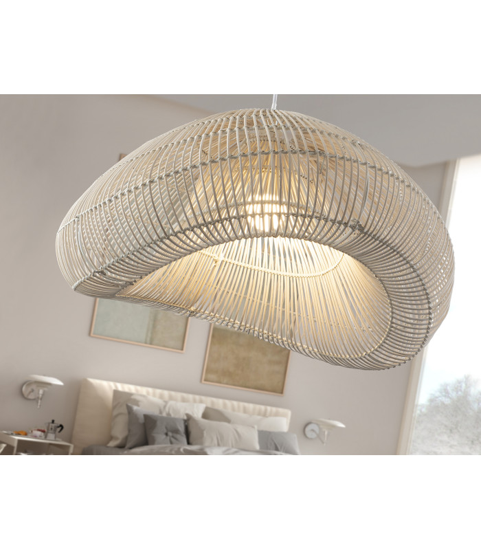 Sabah Wire Frame Pendant Ceiling Light White xE27 870lm-3