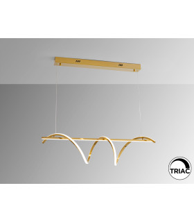 Asure Bar Pendant Ceiling Light Gold LED 3000K-1