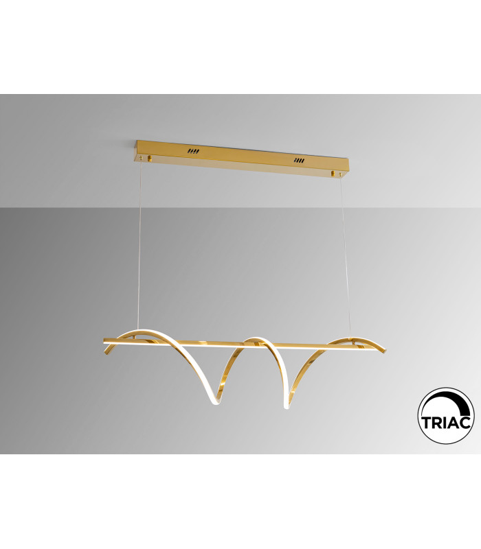 Asure Bar Pendant Ceiling Light Gold LED 3000K-1