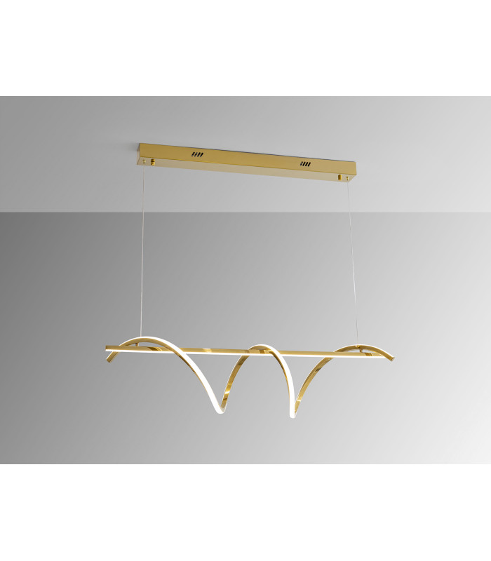 Asure Bar Pendant Ceiling Light Gold LED 3000K-5