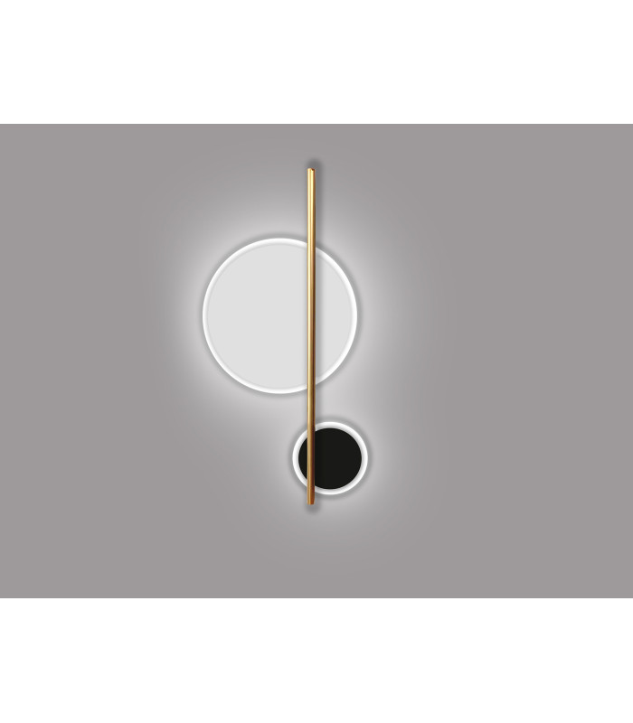 Duo Integrated LED Wall Lamp White Black 2 Light 3000K-3