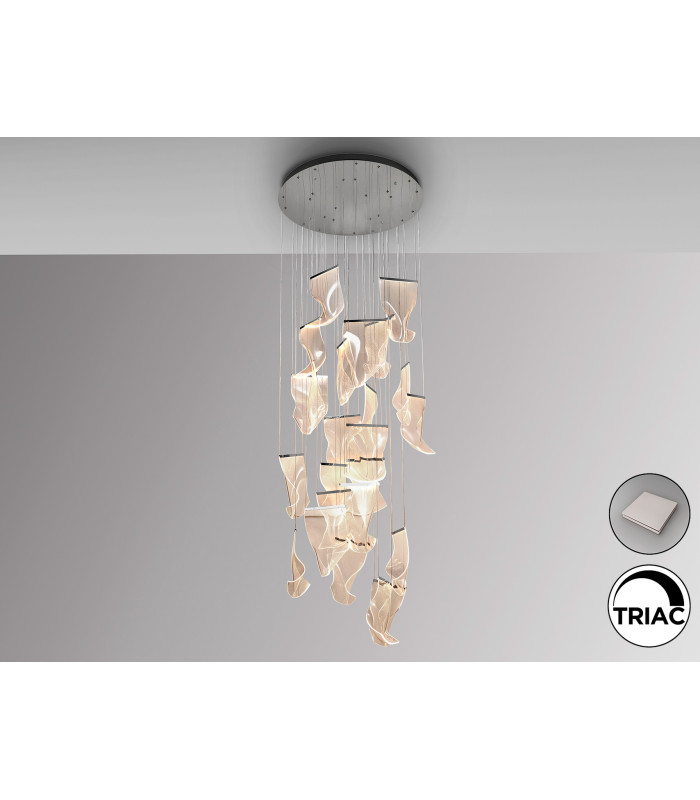 Velos Cluster Pendant Ceiling 24 Light Chrome LED 3000K-3