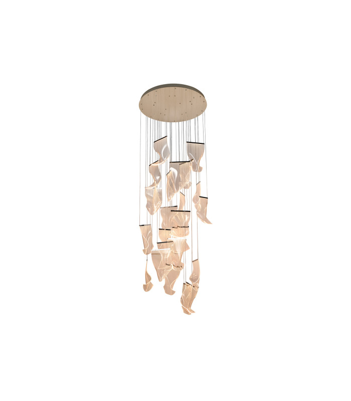 Velos Cluster Pendant Ceiling 24 Light Chrome LED 3000K-4