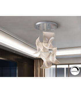 Velos Cluster Pendant Ceiling 5 Light Chrome LED 3000K-1