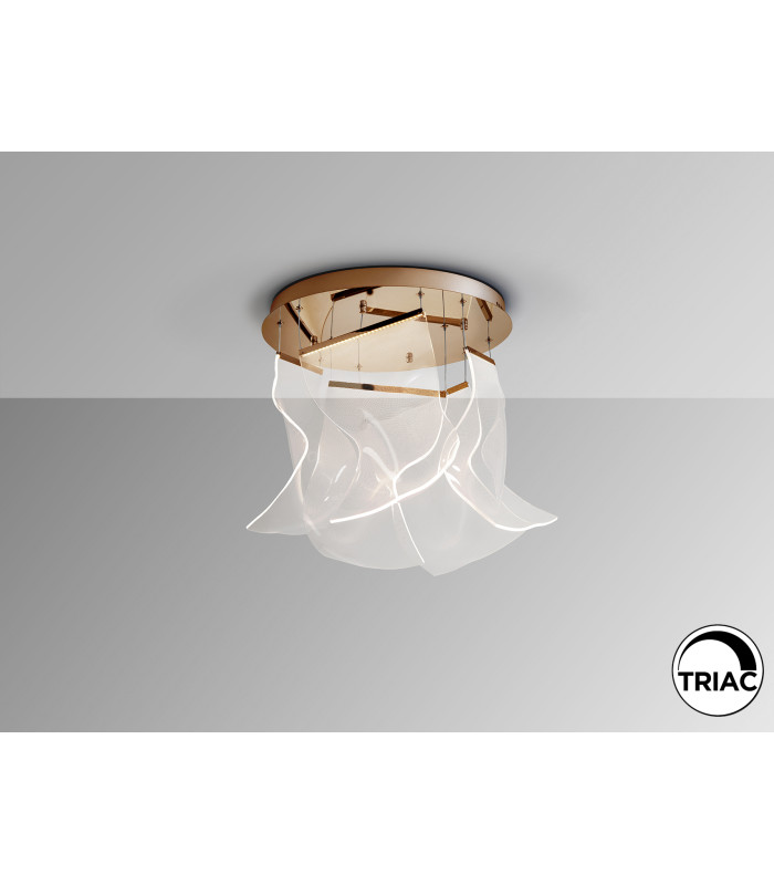 Velos Cluster Pendant Ceiling 5 Light Rose Gold LED 3000K-3