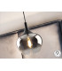 Opaz Dome Pendant Ceiling Light Black Smoke 1xE27-3