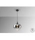 Opaz Dome Pendant Ceiling Light Black Smoke 1xE27-3