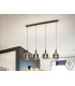 Opaz Bar Pendant Ceiling Light Black Smoke 4xE27-1