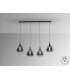 Opaz Bar Pendant Ceiling Light Black Smoke 4xE27-4