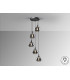 Opaz Cluster Pendant Ceiling Light Black Smoke 5xE27-4