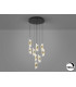 Iliada Cluster Pendant Ceiling 9 Light Black Gold LED 3000K-3