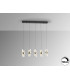 Iliada Bar Pendant Ceiling 5 Light Black Gold LED 3000K-3