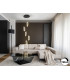 Iliada Cluster Pendant Ceiling 5 Light Black Gold LED 3000K-2