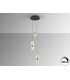 Iliada Cluster Pendant Ceiling 3 Light Black Gold LED 3000K-3