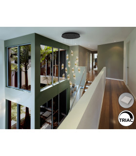 Iliada Cluster Pendant Ceiling 13 Light Black Gold LED 3000K-2