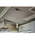 Iliada Slim Pendant Ceiling Light Black Gold LED 3000K-1